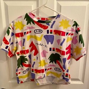 NOOWORKS Crop Top - “A-OK” Print